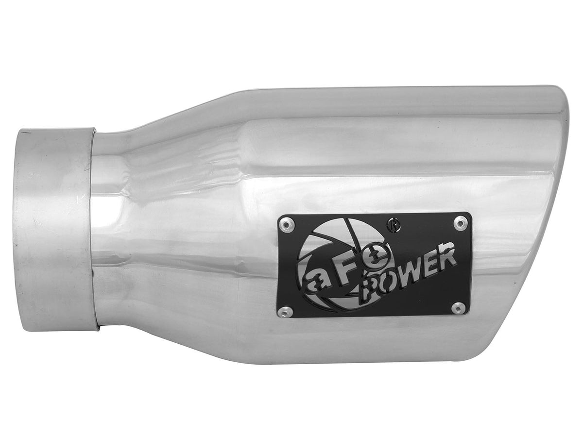 Mach Force-Xp 304 Stainless Steel Clamp-on Exhaust Tip Polished 3 Inch Inlet x 4-1/2 Inch Outlet x 9 Inch L aFe Power-1