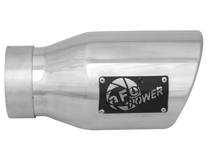 Mach Force-Xp 304 Stainless Steel Clamp-on Exhaust Tip Polished 3 Inch Inlet x 4-1/2 Inch Outlet x 9 Inch L aFe Power-1