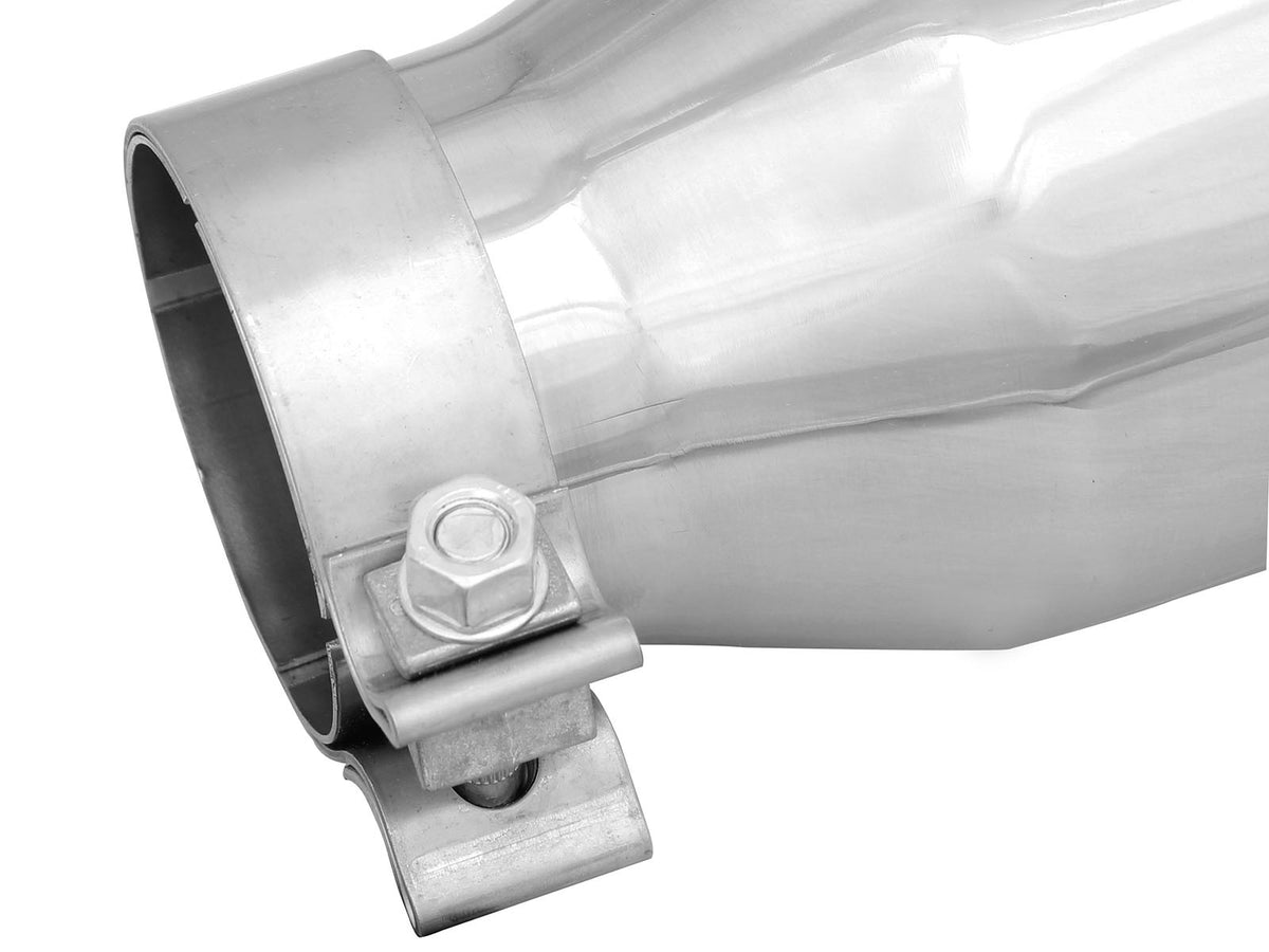 Mach Force-Xp 304 Stainless Steel Clamp-on Exhaust Tip Polished 3 Inch Inlet x 4-1/2 Inch Outlet x 9 Inch L aFe Power-3