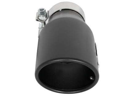 Mach Force-Xp 409 Stainless Steel Clamp-on Exhaust Tip Black 3 Inch Inlet x 4-1/2 Inch Outlet x 9 Inch L Left aFe Power-2