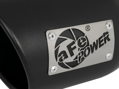 Mach Force-Xp 409 Stainless Steel Clamp-on Exhaust Tip Black 3 Inch Inlet x 4-1/2 Inch Outlet x 9 Inch L Left aFe Power-4