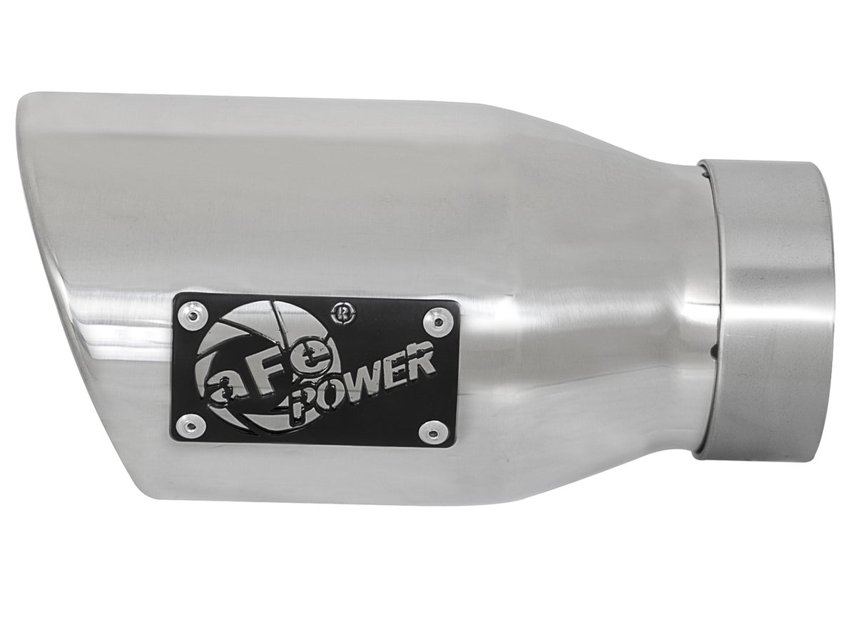 Mach Force-Xp 409 Stainless Steel Clamp-on Exhaust Tip Polished 3 Inch Inlet x 4-1/2 Inch Outlet x 9 Inch L aFe Power-1