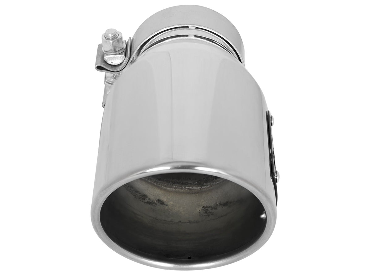 Mach Force-Xp 409 Stainless Steel Clamp-on Exhaust Tip Polished 3 Inch Inlet x 4-1/2 Inch Outlet x 9 Inch L aFe Power-2