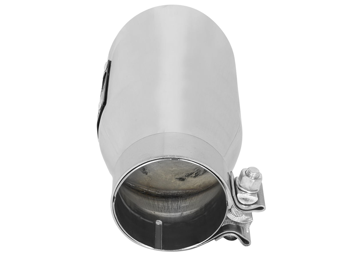 Mach Force-Xp 409 Stainless Steel Clamp-on Exhaust Tip Polished 3 Inch Inlet x 4-1/2 Inch Outlet x 9 Inch L aFe Power-3