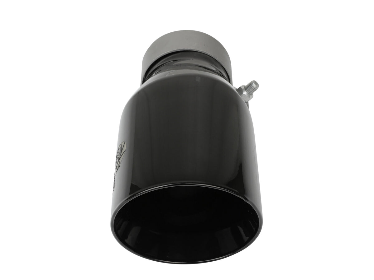 Mach Force-Xp 304 Stainless Steel Clamp-on Exhaust Tip Black 3 Inch Inlet x 4-1/2 Inch Outlet x 9 Inch L Bolt On aFe Power-2