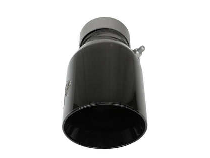 Mach Force-Xp 304 Stainless Steel Clamp-on Exhaust Tip Black 3 Inch Inlet x 4-1/2 Inch Outlet x 9 Inch L Bolt On aFe Power-2