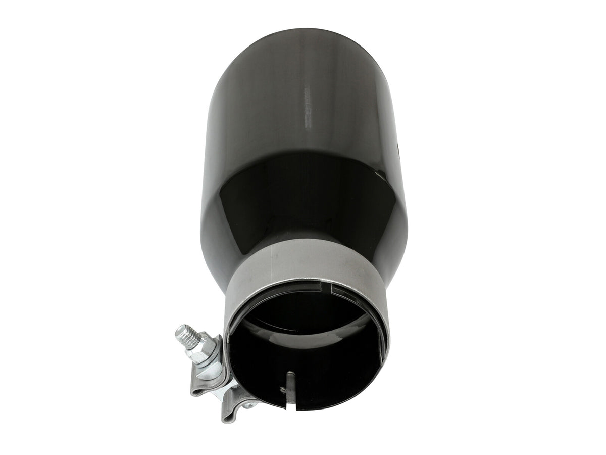 Mach Force-Xp 304 Stainless Steel Clamp-on Exhaust Tip Black 3 Inch Inlet x 4-1/2 Inch Outlet x 9 Inch L Bolt On aFe Power-3