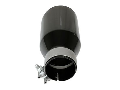 Mach Force-Xp 304 Stainless Steel Clamp-on Exhaust Tip Black 3 Inch Inlet x 4-1/2 Inch Outlet x 9 Inch L Bolt On aFe Power-3