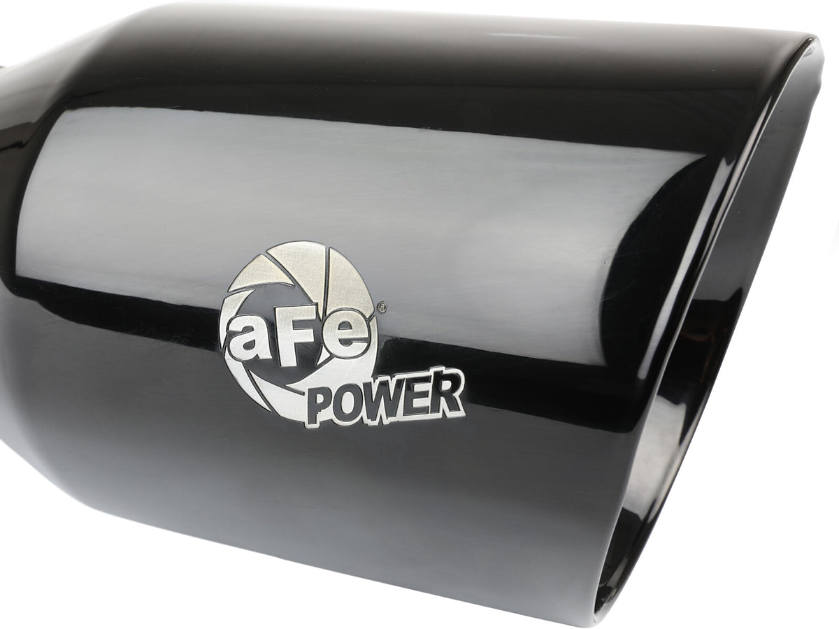 Mach Force-Xp 304 Stainless Steel Clamp-on Exhaust Tip Black 3 Inch Inlet x 4-1/2 Inch Outlet x 9 Inch L Bolt On aFe Power-4
