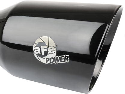 Mach Force-Xp 304 Stainless Steel Clamp-on Exhaust Tip Black 3 Inch Inlet x 4-1/2 Inch Outlet x 9 Inch L Bolt On aFe Power-4