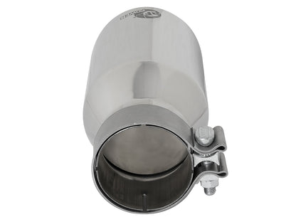 Mach Force-Xp 304 Stainless Steel Clamp-on Exhaust Tip Polished 3 Inch Inlet x 4-1/2 Inch Outlet x 9 Inch L Bolt On aFe Power-3