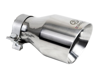 Takeda 304 Stainless Steel Clamp-on Exhaust Tip Polished 3 Inch Inlet x 5 Inch Outlet x 9 Inch L aFe Power