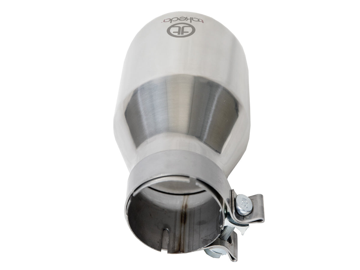 Takeda 304 Stainless Steel Clamp-on Exhaust Tip Polished 3 Inch Inlet x 5 Inch Outlet x 9 Inch L aFe Power-3