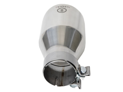 Takeda 304 Stainless Steel Clamp-on Exhaust Tip Polished 3 Inch Inlet x 5 Inch Outlet x 9 Inch L aFe Power-3