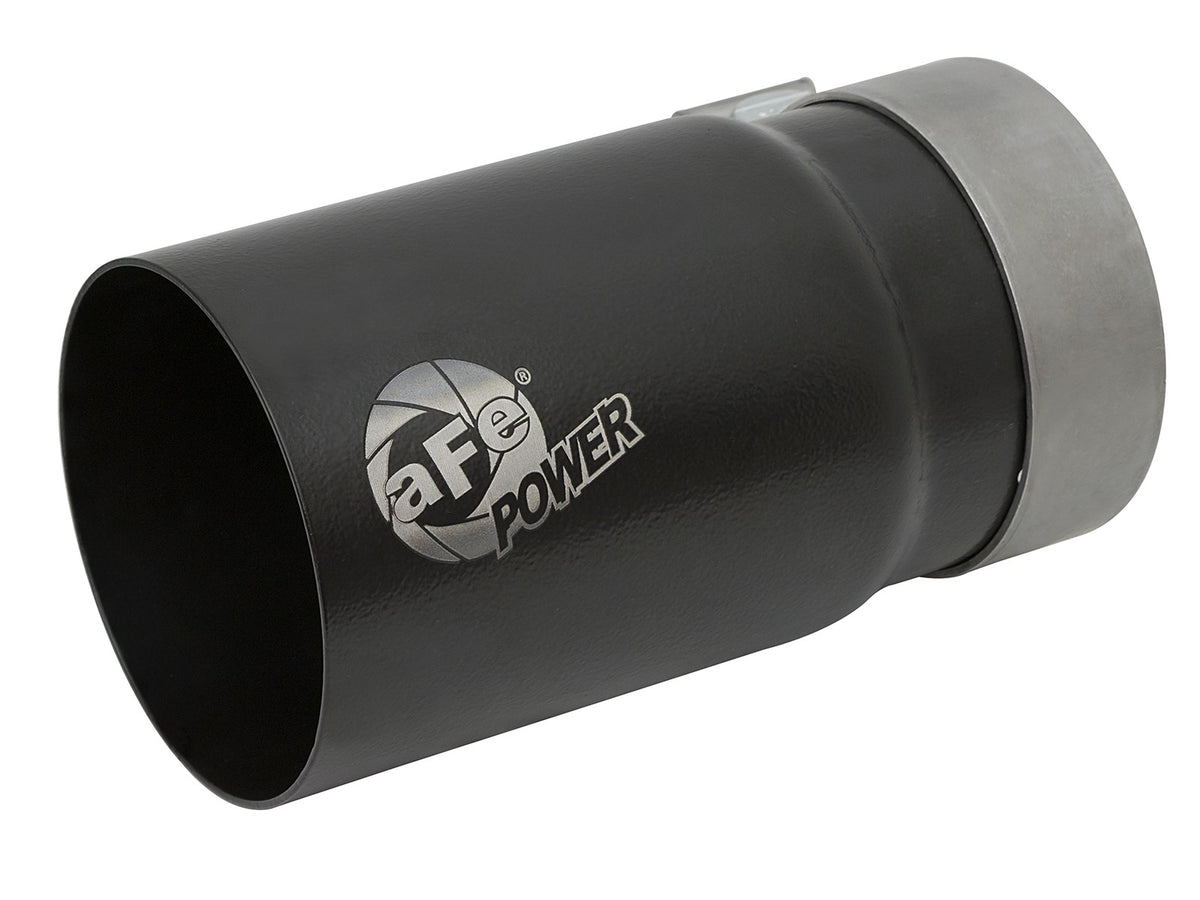 Mach Force-Xp Stainless Steel Clamp-on Exhaust Tip Black Right Side Exit 3-1/2 Inch Inlet x 4 Inch Outlet x 7 Inch L aFe Power