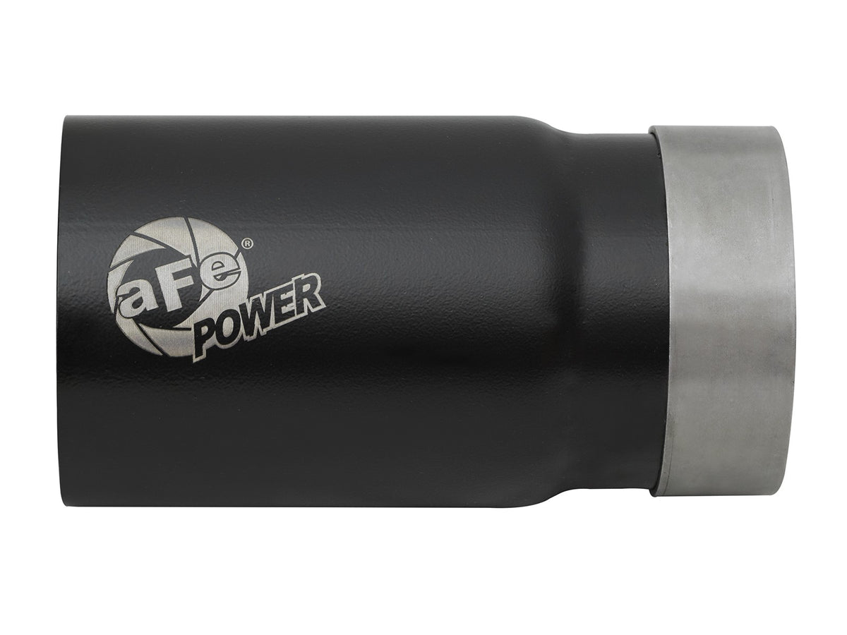 Mach Force-Xp Stainless Steel Clamp-on Exhaust Tip Black Right Side Exit 3-1/2 Inch Inlet x 4 Inch Outlet x 7 Inch L aFe Power-1