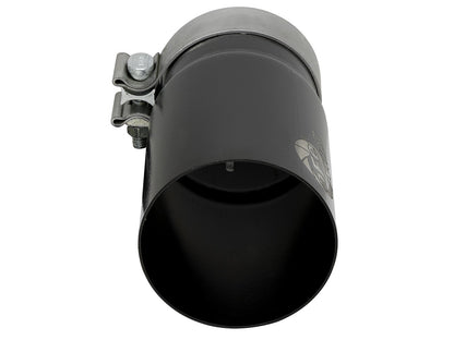 Mach Force-Xp Stainless Steel Clamp-on Exhaust Tip Black Right Side Exit 3-1/2 Inch Inlet x 4 Inch Outlet x 7 Inch L aFe Power-2