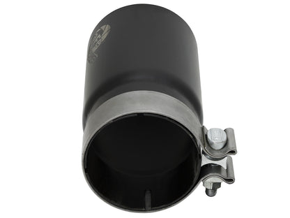 Mach Force-Xp Stainless Steel Clamp-on Exhaust Tip Black Right Side Exit 3-1/2 Inch Inlet x 4 Inch Outlet x 7 Inch L aFe Power-3