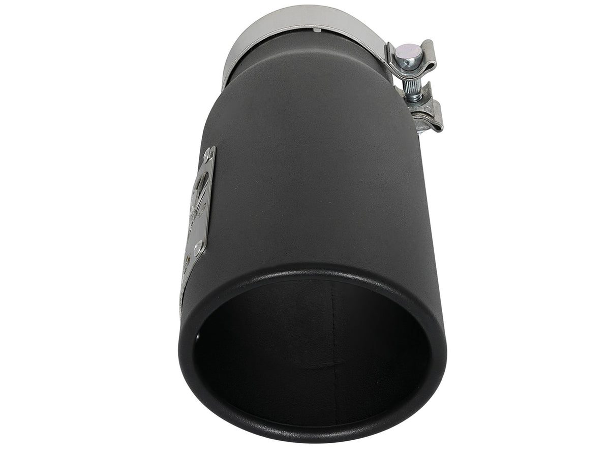 Mach Force-Xp 409 Stainless Steel Clamp-on Exhaust Tip Black 3-1/2 Inch Inlet x 4-1/2 Inch Outlet x 12 Inch L Right aFe Power-2