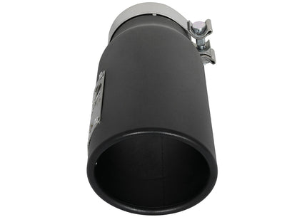 Mach Force-Xp 409 Stainless Steel Clamp-on Exhaust Tip Black 3-1/2 Inch Inlet x 4-1/2 Inch Outlet x 12 Inch L Right aFe Power-2