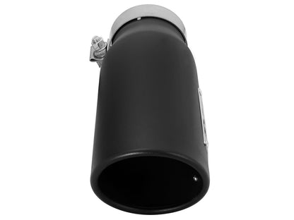 Mach Force-Xp 409 Stainless Steel Clamp-on Exhaust Tip Black Left Side Exit 3-1/2 Inch Inlet x 4-1/2 Inch Outlet x 12 Inch L aFe Power-2