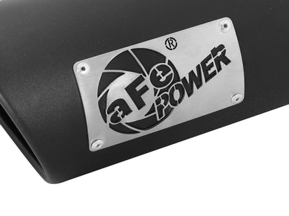 Mach Force-Xp 409 Stainless Steel Clamp-on Exhaust Tip Black Left Side Exit 3-1/2 Inch Inlet x 4-1/2 Inch Outlet x 12 Inch L aFe Power-4