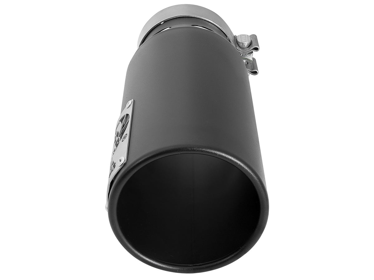 Saturn 4S 409 Stainless Steel Clamp-on Exhaust Tip Black Right Side Exit 4 Inch Inlet x 5 Inch Outlet x 12 Inch L aFe Power-2