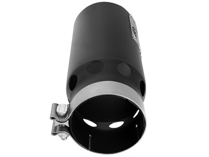 Saturn 4S 409 Stainless Steel Clamp-on Exhaust Tip Black Right Side Exit 4 Inch Inlet x 5 Inch Outlet x 12 Inch L aFe Power-3