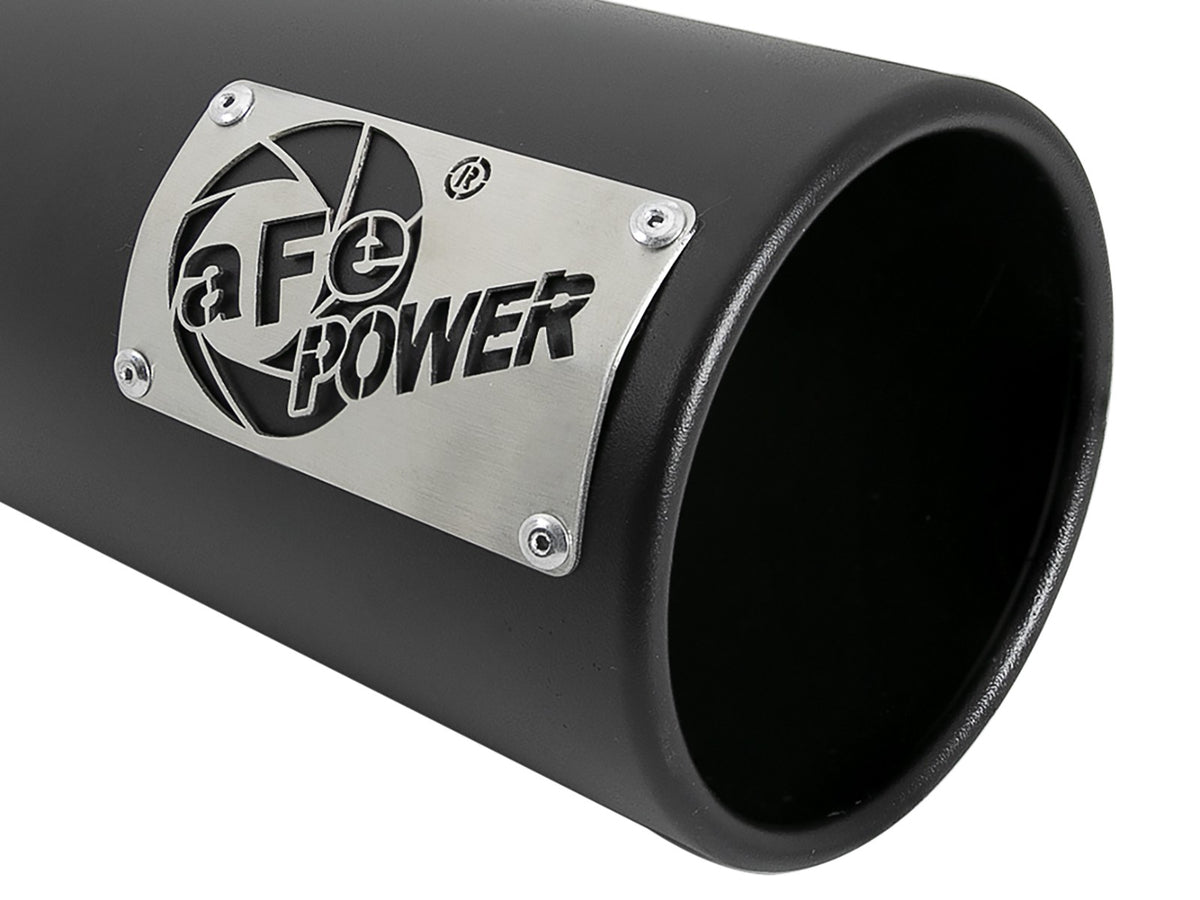 Saturn 4S 409 Stainless Steel Clamp-on Exhaust Tip Black Right Side Exit 4 Inch Inlet x 5 Inch Outlet x 12 Inch L aFe Power-4
