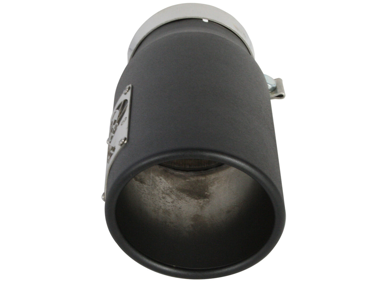Mach Force-Xp 409 Stainless Steel Clamp-on Exhaust Tip Black 4 Inch Inlet x 5 Inch Outlet x 12 Inch L Right aFe Power-1