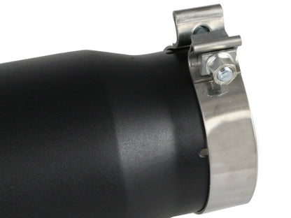Mach Force-Xp 409 Stainless Steel Clamp-on Exhaust Tip Black 4 Inch Inlet x 5 Inch Outlet x 12 Inch L Right aFe Power-2