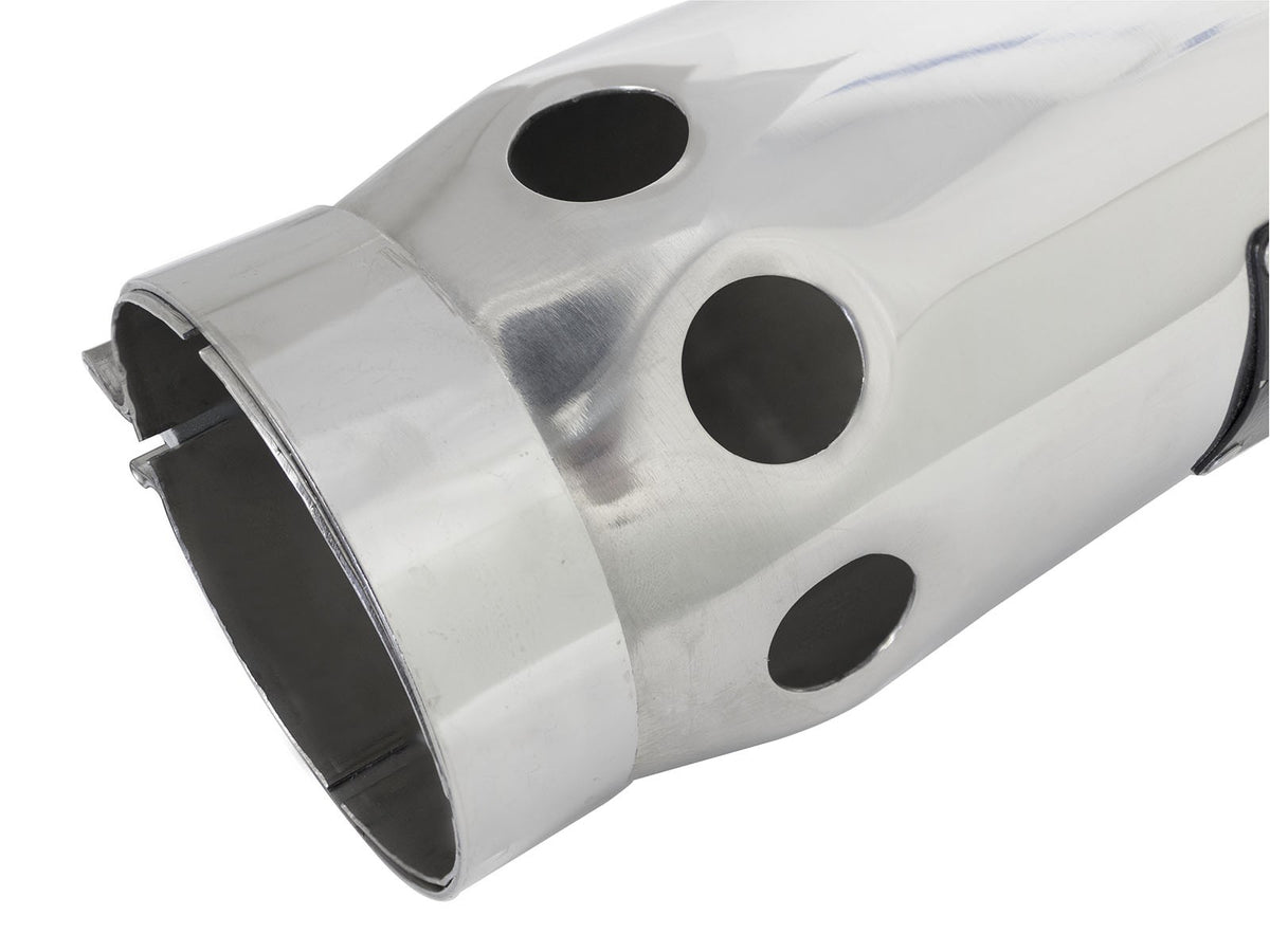 Mach Force-Xp 304 Stainless Steel Intercooled Clamp-on Exhaust Tip Polished 4 Inch Inlet x 5 Inch Outlet x 12 Inch L aFe Power-3