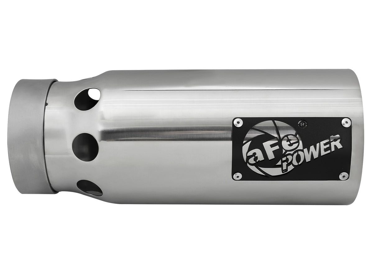 Saturn 4S 304 Stainless Steel Intercooled Clamp-on Exhaust Tip Polished 4 Inch Inlet x 5 Inch Outlet x 12 Inch L aFe Power-1