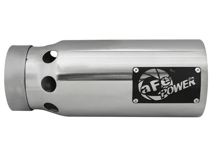 Saturn 4S 304 Stainless Steel Intercooled Clamp-on Exhaust Tip Polished 4 Inch Inlet x 5 Inch Outlet x 12 Inch L aFe Power-1