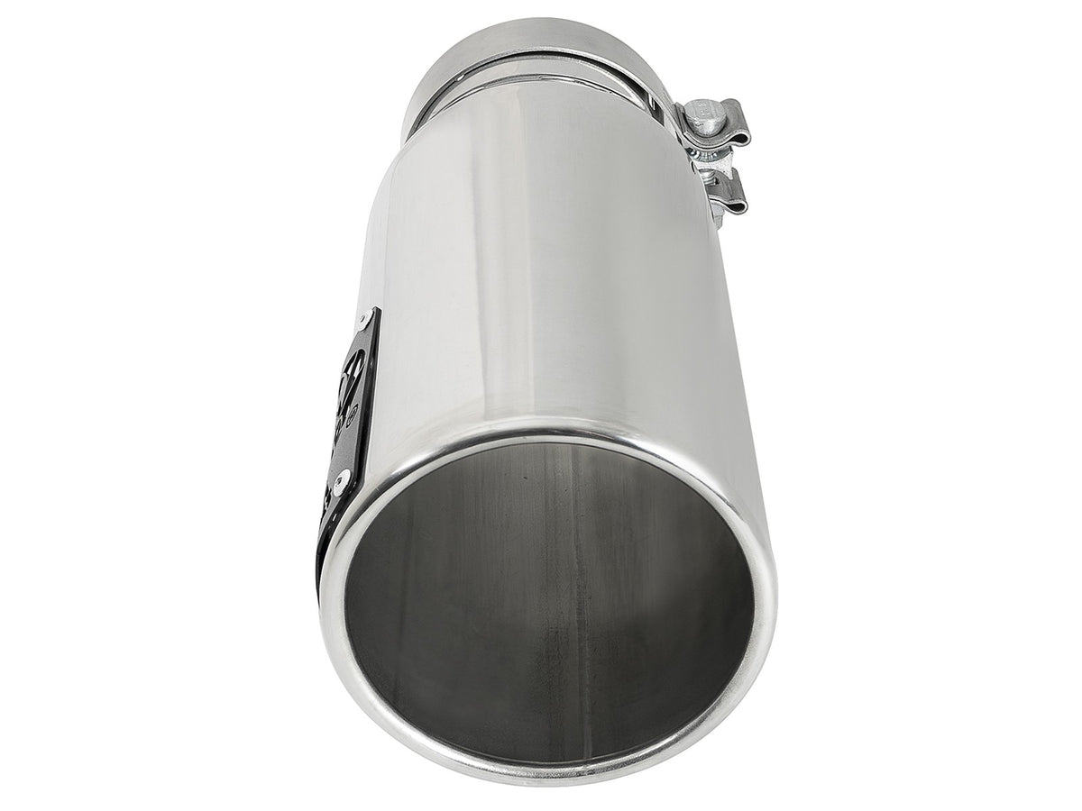 Saturn 4S 304 Stainless Steel Intercooled Clamp-on Exhaust Tip Polished 4 Inch Inlet x 5 Inch Outlet x 12 Inch L aFe Power-2