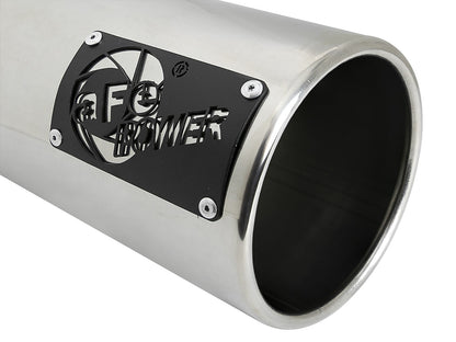 Saturn 4S 304 Stainless Steel Intercooled Clamp-on Exhaust Tip Polished 4 Inch Inlet x 5 Inch Outlet x 12 Inch L aFe Power-4