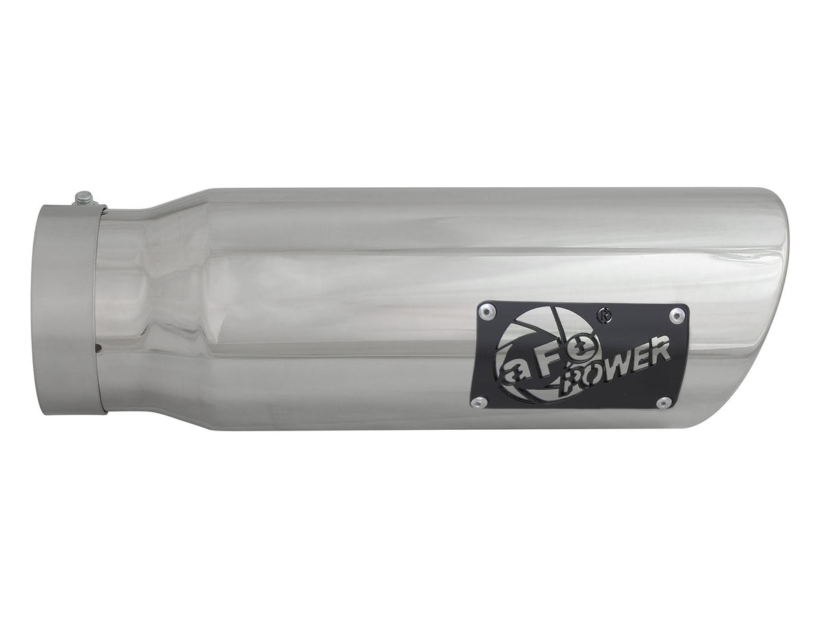 Mach Force-Xp 409 Stainless Steel Clamp-on Exhaust Tip Polished 4 Inch Inlet x 5 Inch Outlet x 15 Inch L aFe Power-1