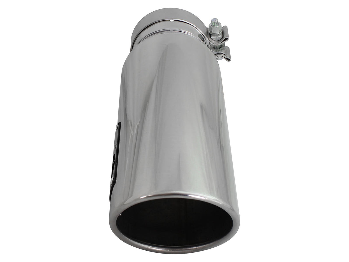 Mach Force-Xp 409 Stainless Steel Clamp-on Exhaust Tip Polished 4 Inch Inlet x 5 Inch Outlet x 15 Inch L aFe Power-2