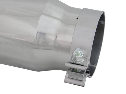 Mach Force-Xp 409 Stainless Steel Clamp-on Exhaust Tip Polished 4 Inch Inlet x 5 Inch Outlet x 15 Inch L aFe Power-3