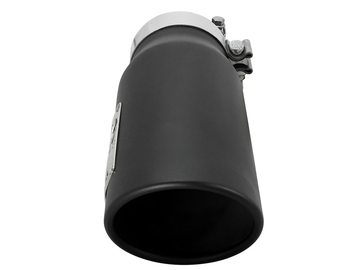 Mach Force-Xp 409 Stainless Steel Clamp-on Exhaust Tip Black 4 Inch Inlet x 5 Inch Outlet x 12 Inch L Left / Right aFe Power-3