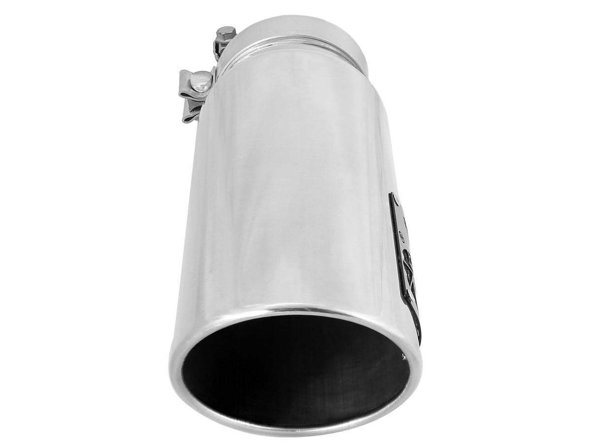 Mach Force-Xp 409 Stainless Steel Clamp-on Exhaust Tip Polished Pair 4 Inch Inlet x 5 Inch Outlet x 12 Inch L aFe Power-3