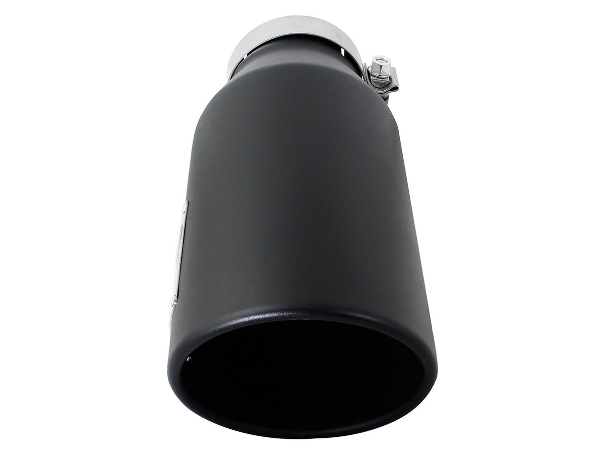 Mach Force-Xp 409 Stainless Steel Clamp-on Exhaust Tip Black 4 Inch Inlet x 6 Inch Outlet x 15 Inch L Right aFe Power-2