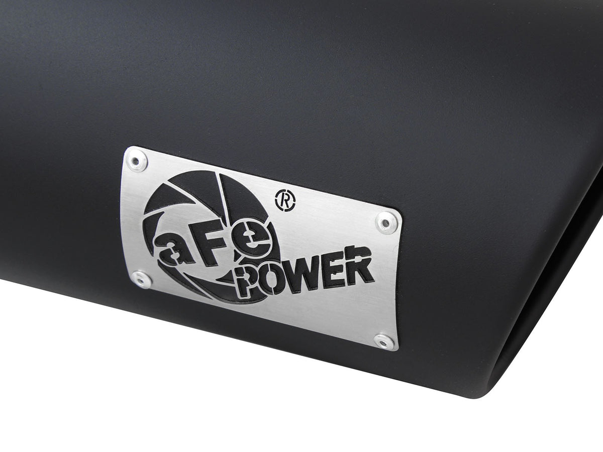 Mach Force-Xp 409 Stainless Steel Clamp-on Exhaust Tip Black 4 Inch Inlet x 6 Inch Outlet x 15 Inch L Right aFe Power-4