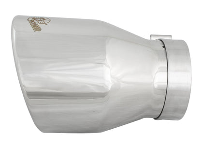 Mach Force-Xp 304 Stainless Steel Clamp-on Exhaust Tip Polished 4 Inch Inlet x 6 Inch Outlet x 9 Inch L aFe Power-1