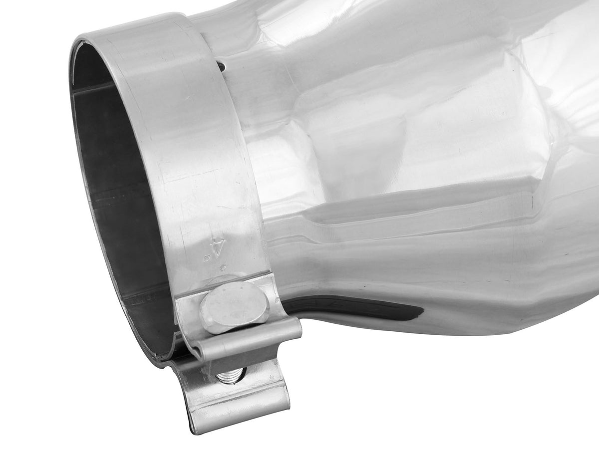 Mach Force-Xp 304 Stainless Steel Clamp-on Exhaust Tip Polished 4 Inch Inlet x 6 Inch Outlet x 9 Inch L aFe Power-3