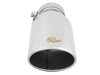 Mach Force-Xp 304 Stainless Steel Clamp-on Exhaust Tip Polished 4 Inch Inlet x 6 Inch Outlet x 12 Inch L aFe Power-2