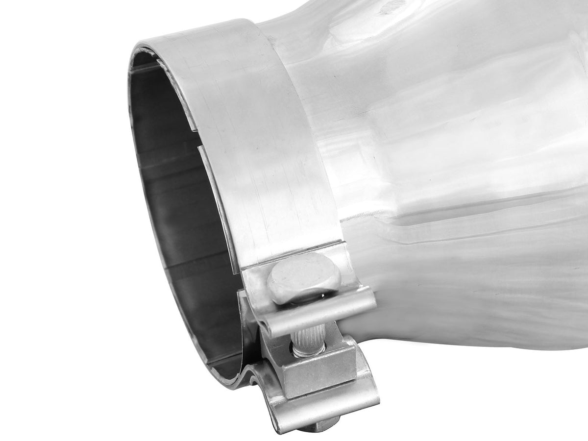 Mach Force-Xp 304 Stainless Steel Clamp-on Exhaust Tip Polished 4 Inch Inlet x 6 Inch Outlet x 12 Inch L aFe Power-3