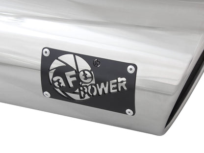 Mach Force-Xp 304 Stainless Steel Clamp-on Exhaust Tip Polished 4 Inch Inlet x 6 Inch Outlet x 15 Inch L Left / Right aFe Power-4