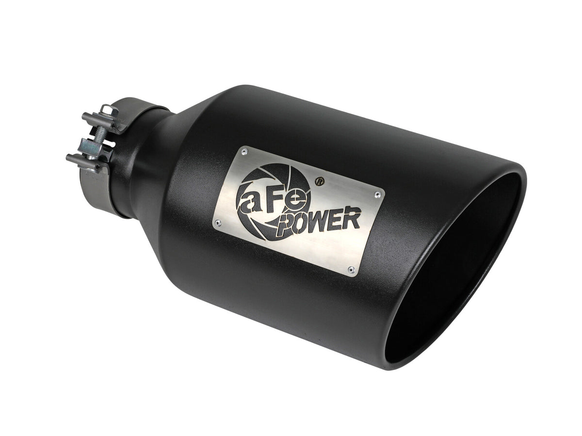 Mach Force-Xp 409 Stainless Steel Clamp-on Exhaust Tip Black aFe Power