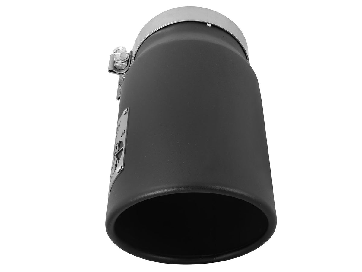 Mach Force-Xp 409 Stainless Steel Clamp-on Exhaust Tip Black 5 Inch Inlet x 6 Inch Outlet x 12 Inch L aFe Power-2